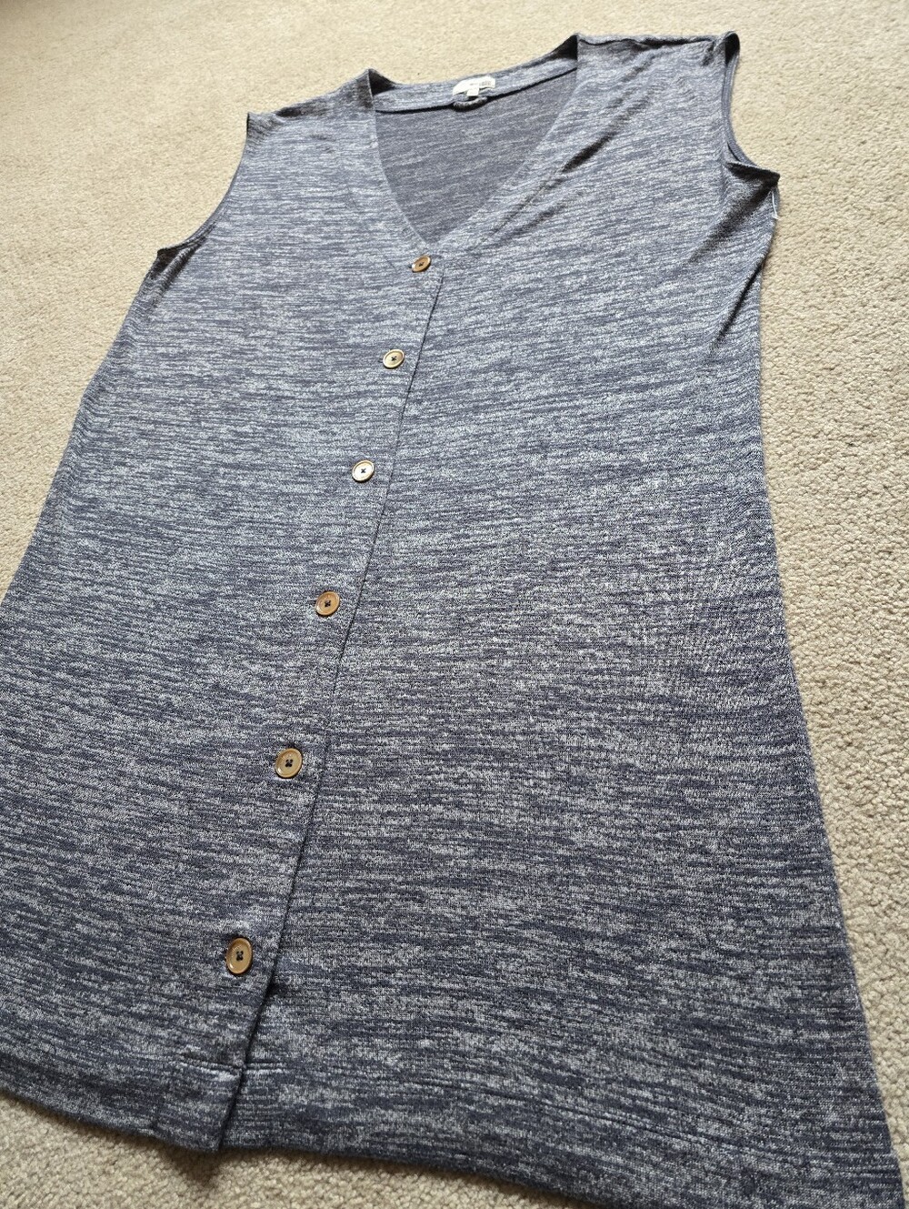 Aritzia Wilfred Free Kemesky Button Front Knit Dress Womens Size Large